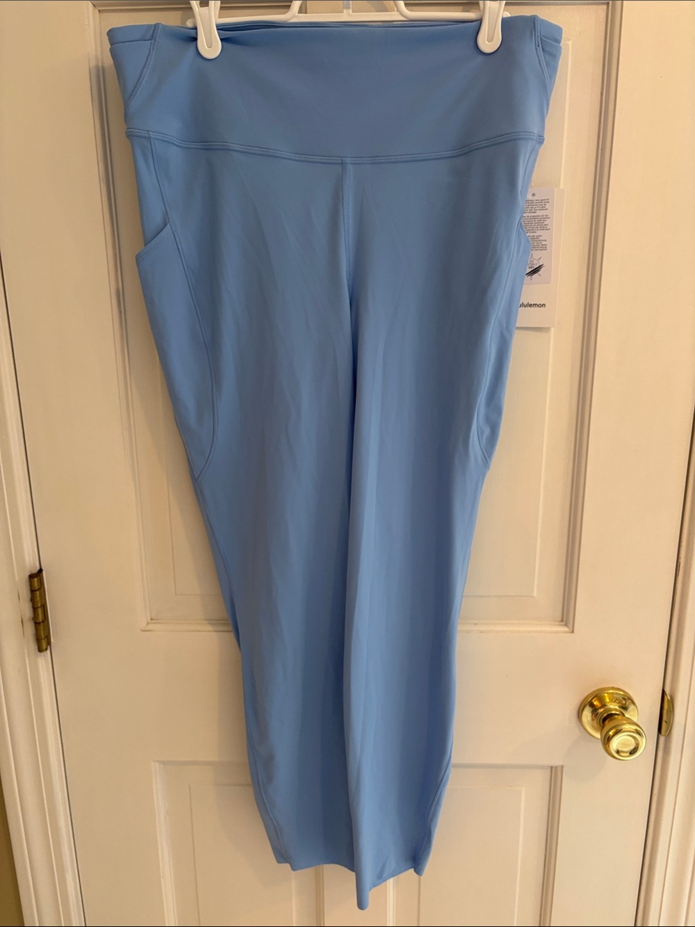Light Blue lululemon size 14 fast and free hr tights 25 inch with Side Pockets